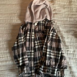 AE Flannel w/Sherpa hood